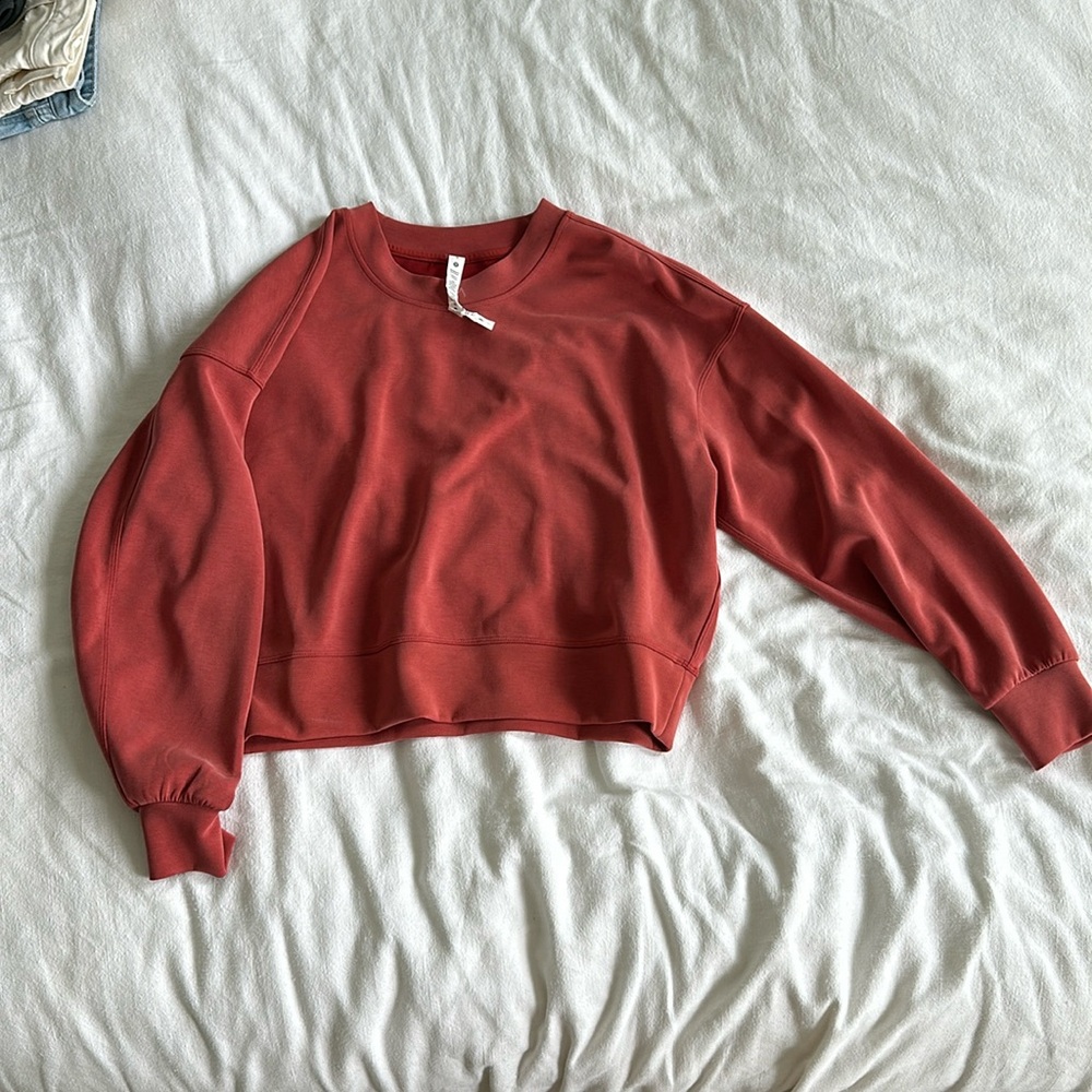 lululemon athletica orange Softstreme Sweatshirt